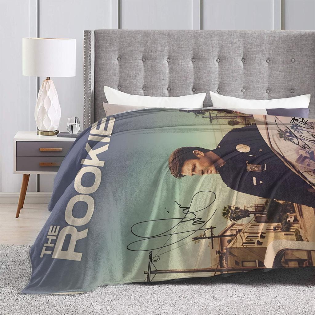 The Rookie TV Show Soft Blanket Travel Office Plush Bedding Throws Funny Couch Chair Flannel Bedspread Sofa Bed Cover