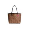 New City Coated Canvas With Leather Tote Bag, Shopping Bag, Handbag, Shoulder Bag Women's Coffee C7243-IME7V