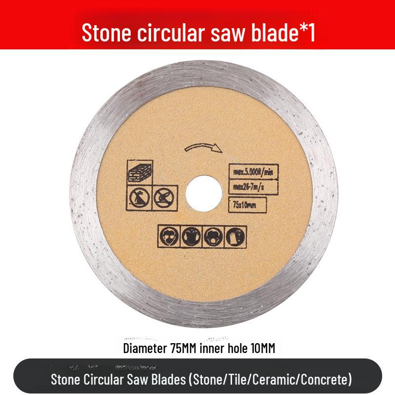 Мини-лезвие для угловой шлифовальной машины 3 дюйма - отрезной диск 75 мм для дерева, металла и плитки, внутреннее отверстие 10 мм