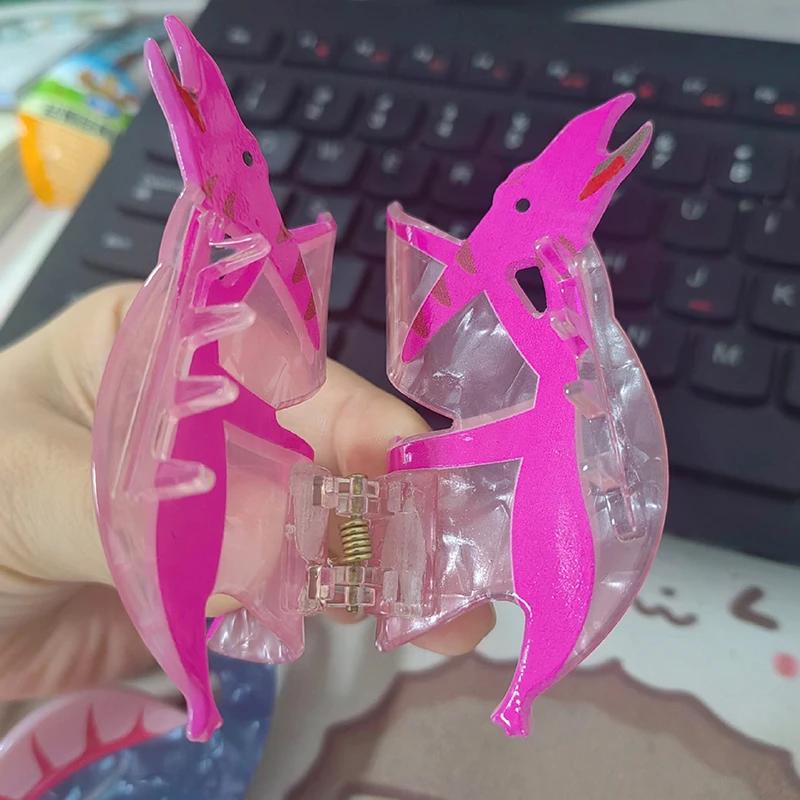 Colorful Dinosaur Hair Claw Funny Chameleon Crab Hair Clip Cute Acetate Claw Clips Hair Accessories For Women Girls