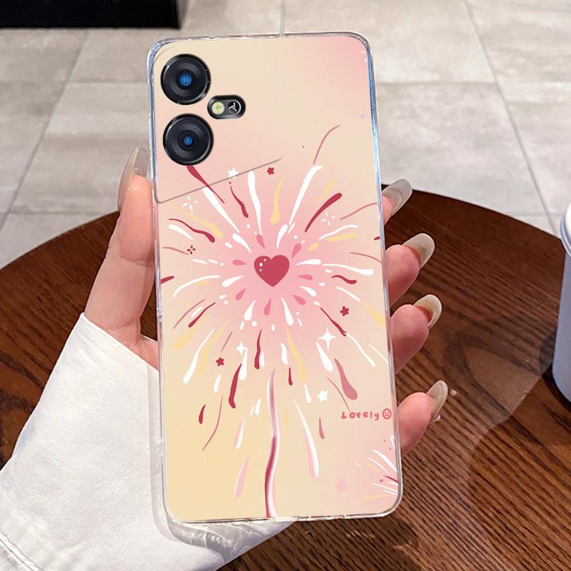 Чехол для Tecno Pova Neo 3 Чехол LH6n Силиконовый Эстетичный Модный Милый Кот Задняя Крышка Tecno Pova Neo 3 Прозрачный Чехол для Телефона