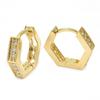 [P2349] - Gold Plated 'Sissi' Hoop Earrings - 13x3 Mm