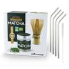 Discovery Box of Matcha Tea + 4 Stainless Steel Straws