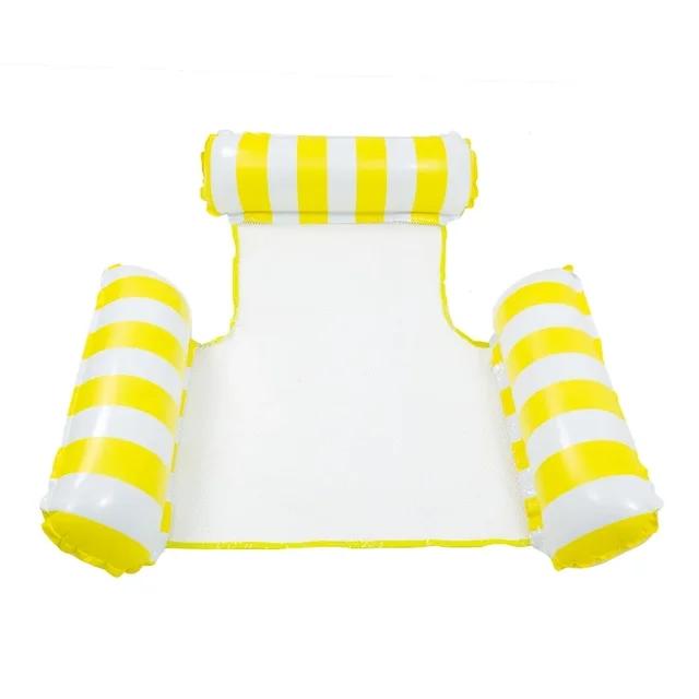 Летний надувной плавающий водный матрас гамак в полоску шезлонг игрушки для водных видов спорта в бассейне плавающий коврик игрушки для бассейна дети