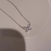 Sparkling Hollow Butterfly Pendant Necklace: Korean Fashion, Versatile and Exquisite Clavicle Chain for Women