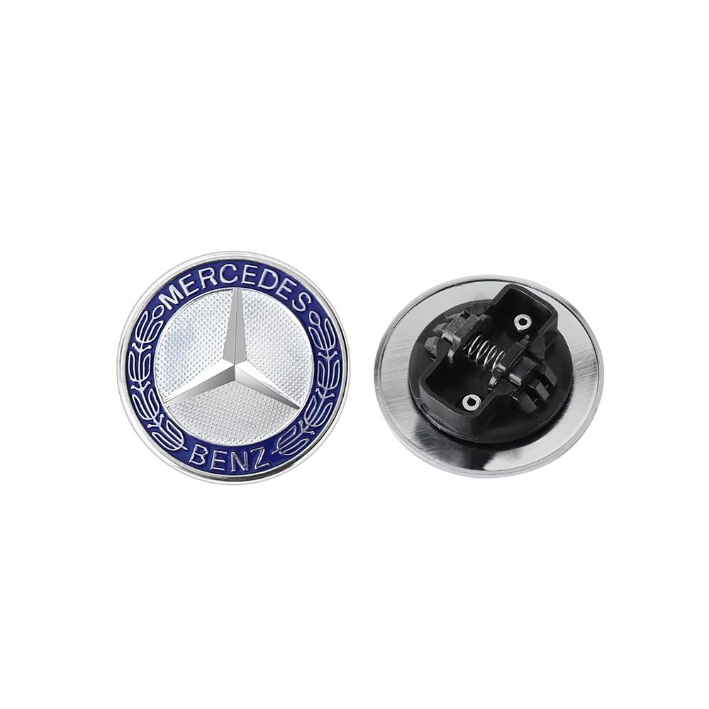 1pcs For Mercedes Benz A B C E R G S Class AMG W124 W169 W176 W212 W204 57mm ABS Aluminum Alloy Car Front Hood Badge Stickers