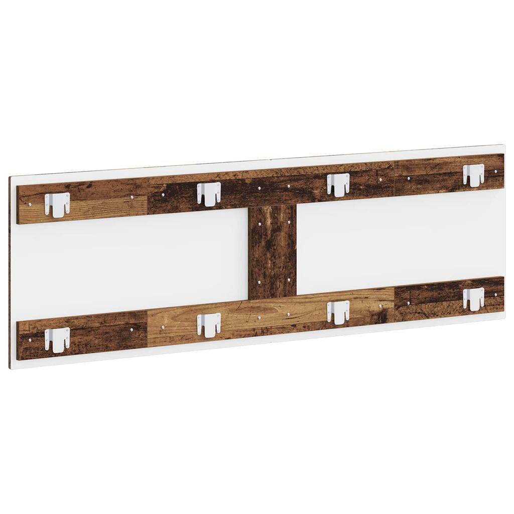 Wall Mounted Headboard HAARLEM Reclaimed Wood Engineered Wood