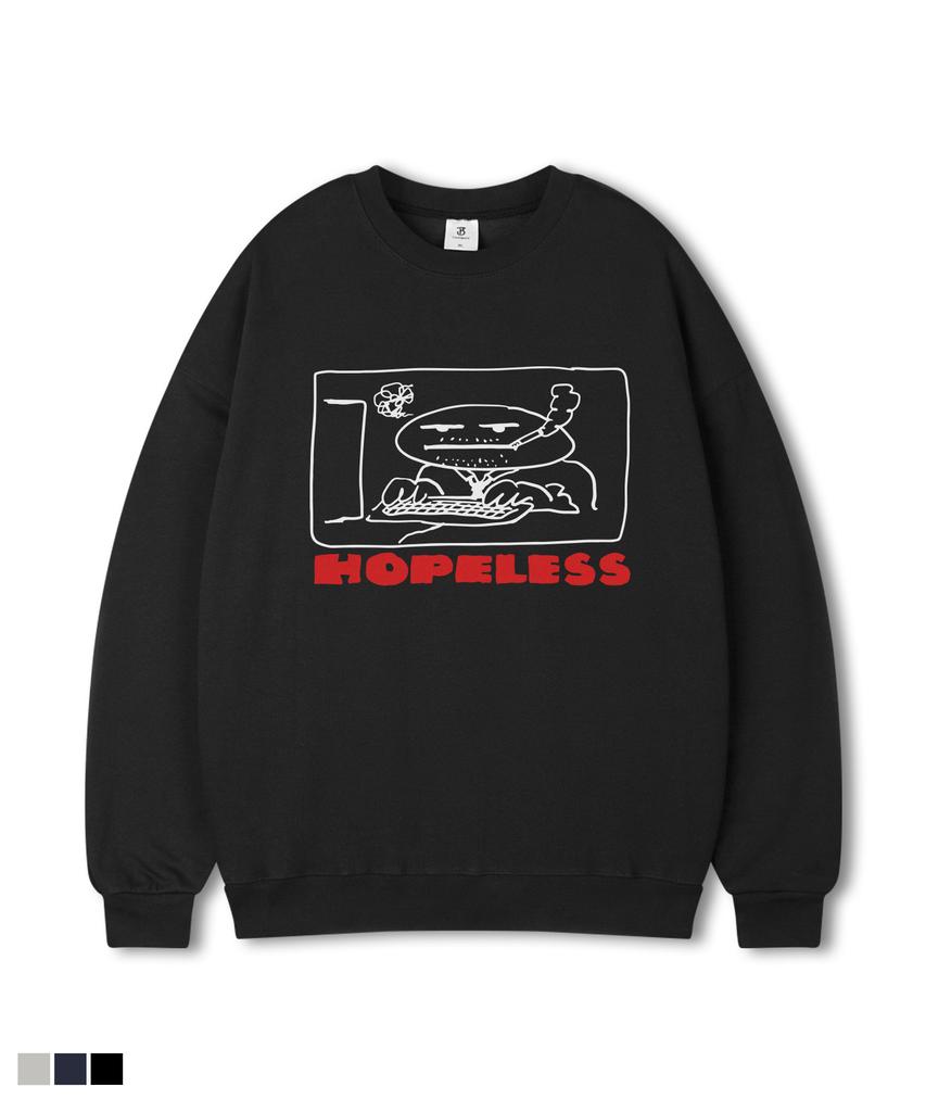 TOPBOY Hopeless Oversized Brushed Print Sweatshirt