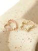 Minimalpiercing 14K Bubble Heart Star One-Touch Ring Piercing Earrings