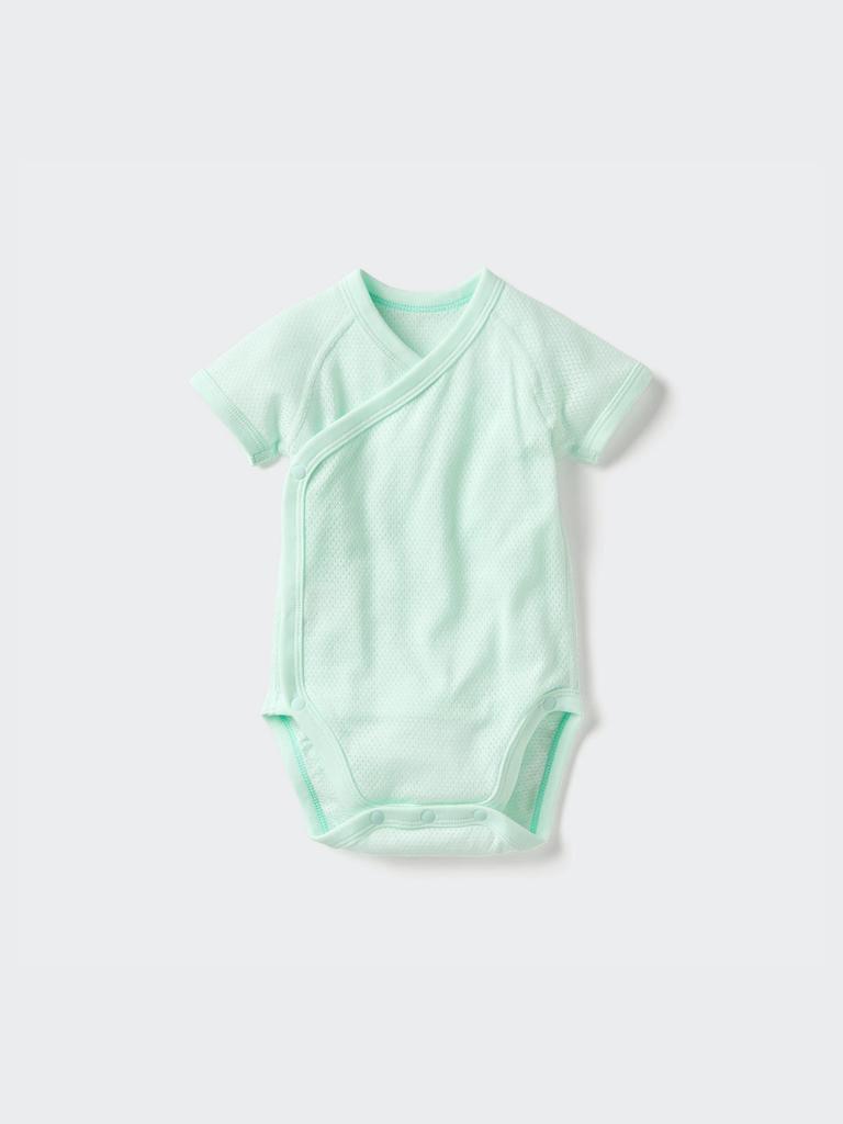 Uniqlo Bn Cotton Mesh Inner Bodysuit  Short Sleeve  1p  Plain  60cm