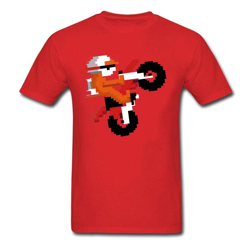 Excitebike Custom Tshirts Unisex Cotton Summer Tops Tees Green T Shirt Short Sleeve New Fashion Moto Biker Tshirt Stunt Player