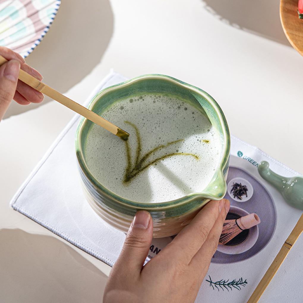 2025 Новый набор Petal Matcha 8 предметов Глазурованный набор для матча с чашей для матча, венчиком, инструментами с носиком, ручной работы, для церемонии, роскошная подарочная коробка