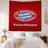 Bayern Munich Custom Your Name Wall Decor Tapestry Art For Pet Memorial Birthdaywedding Party Backdrop Family Gift