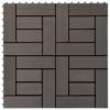 VidaXL 11x WPC Terrace Tile 30x30 Cm 1 M² Dark Brown Path Tile 45028