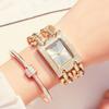 New Top Brand Luxury Women's Square Diamond Watches Alloy Clock Lady's Gold Strap Watch Fashion Quartz Wristwatch
