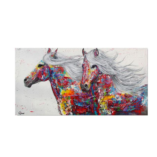 Modern Galloping Horses Landscape Canvas Painting Posters and Prints Wall Art Picture for Living Office Room Bedroom Home Decorating