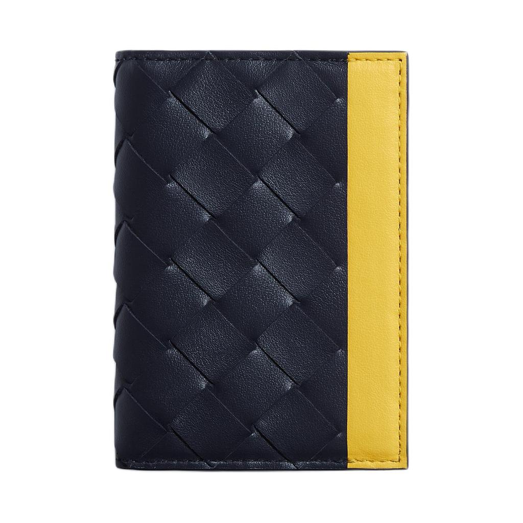 Bottega Veneta Portacard Midnight/Taxi Men Wallets Blue 749417V6UF14112