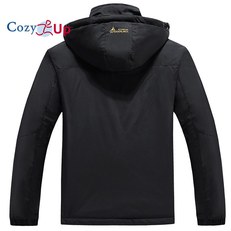 Cozy Up Men's Hooded Oversized Plush and Thick Windproof and Rainproof Warm Jacket