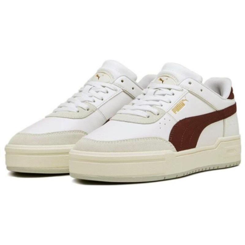 PUMA Unisex CA Pro Low Top Sneakers White Red 393445-02