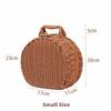 Round Gift Packaging Box Woven Handheld Suitcase Practical Storage Basket  Sundries Organizer