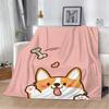 Corgi Butt Thick Blankets for Winter Blanket King Size Luxury Bedding Fluffy Plaid Beach Towel Home Interior Bed Throw Knee Soft