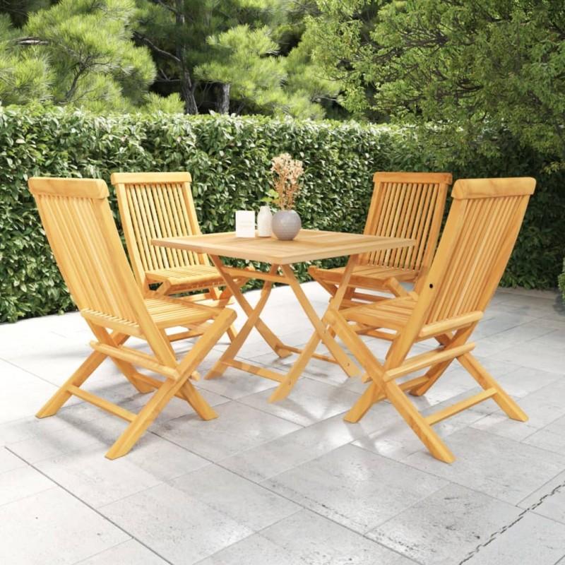 Day and Night - Day and Night Garden Dining Set 5 Pieces Solid Teak Wood