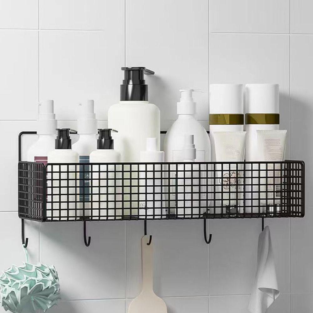 1 шт., подвесной тип, сетка для хранения в ванной комнате, настенное крепление, стеллаж для хранения, новый органайзер для ванной комнаты