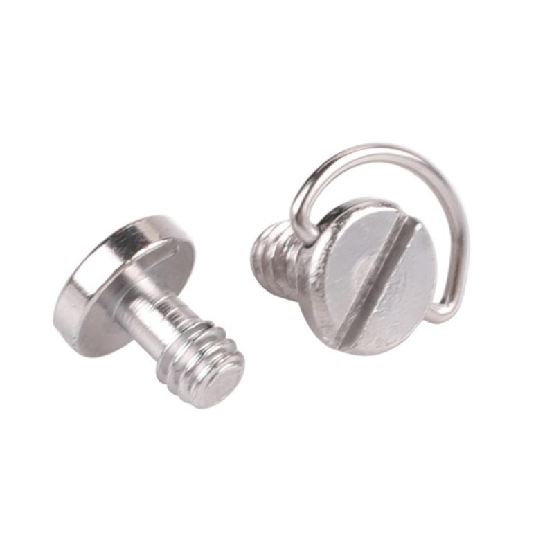 D Shaped 1/4 3/8 Inch Camera Mounting Screw Metal Quick Release Plate Adapter For Tripods Photography Equipment Fixation