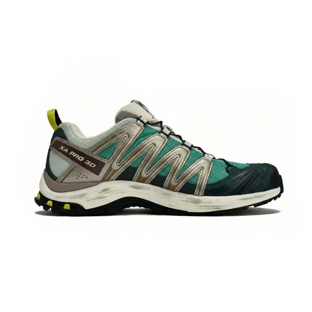 SALOMON XA PRO 3D Сетчатые Низкие Беговые Кроссовки Унисекс Серый Черный Зеленый 412322(Команда1492-)