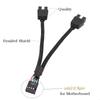USB 9-контактный разветвитель на два 9-контактных кабеля для корпуса ПК материнской платы, 1 вход 2 выхода, экранированный плетеный провод для передачи данных, удлинитель HUB