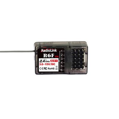 Радиоприемник RadioLink R6F Печать одобрения RSSI Радио Максимум 400 м на приемнике для передатчиков RadioLink для радиоуправляемых автомобилей Радиоуправление RC6GS Пульт дистанционного управления