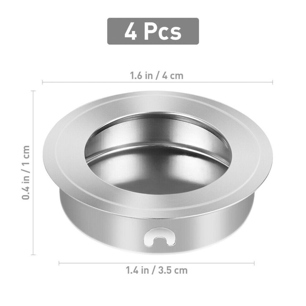 Круглая ручка для раздвижных дверей 4 X 3,5 X 1 см 4 шт.