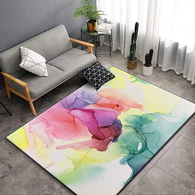 Модный цветной ковер для гостиной, нескользящий коврик для ванной комнаты, уличный коврик, портативный легкий коврик для пикника, коврик для декора спальни
