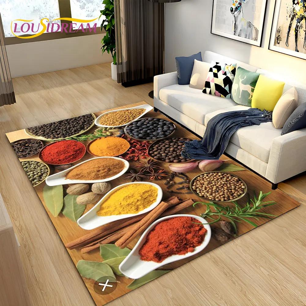 Коврик для овощей, специй, фруктов, приправ, коврик для гостиной, спальни, дивана, коврик для кухни, декор для кухни, нескользящий напольный коврик