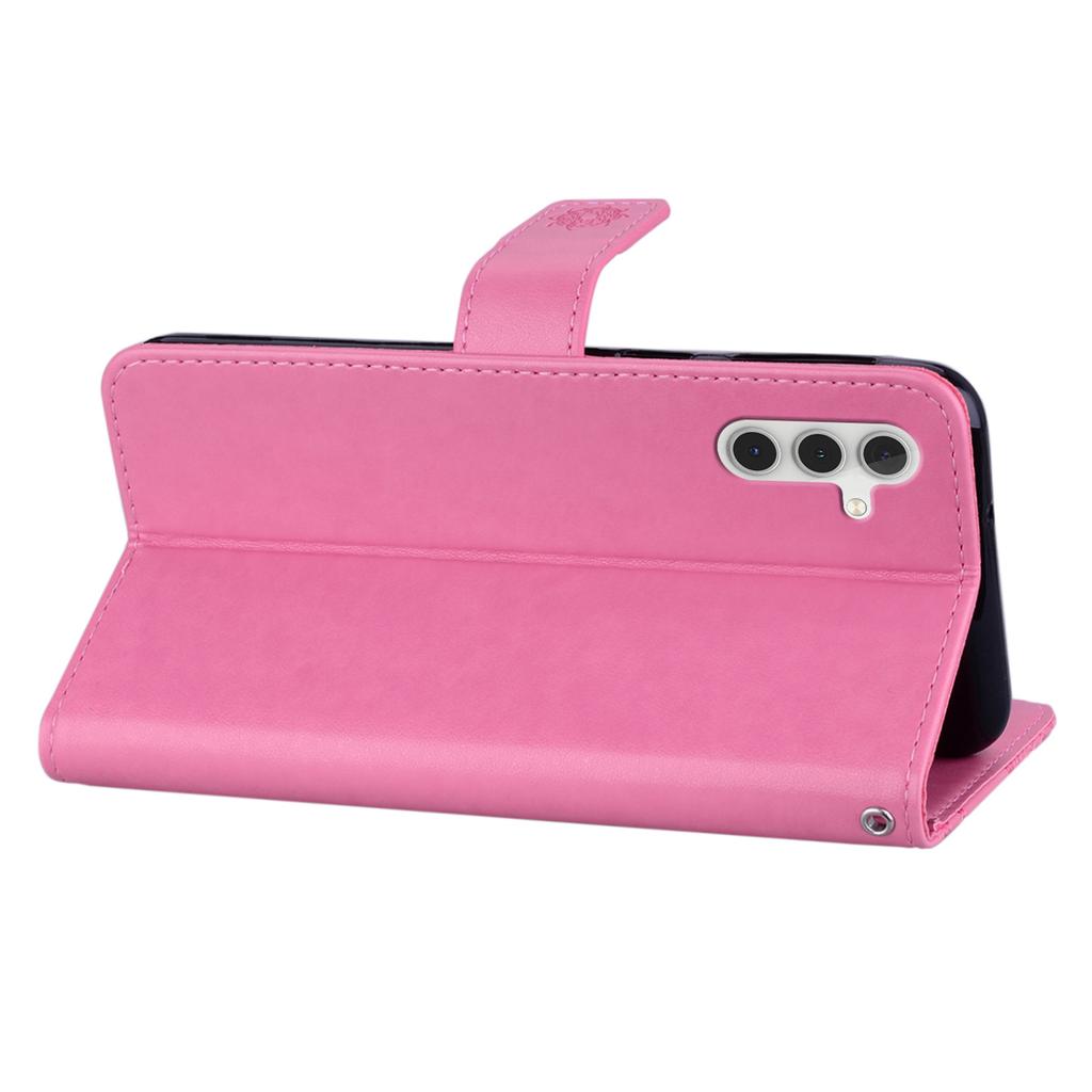 For Samsung Galaxy A35 5G Wallet Case Leather Phone Cover Owl Flower Imprinted