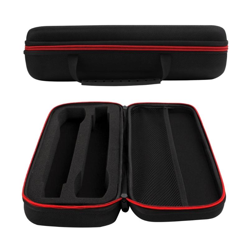 Microphone Travel Storage Bag, Double Mic Protective Storage Box Shockproof Carry Case with Nonslip Rings Sponge Cover