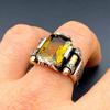 Мужское серебряное кольцо с зултанитовым камнем, серебряное кольцо из султанитового камня, кольцо из стерлингового серебра 925 пробы, турецкое серебро ручной работы, подарок Hor Him, османское кольцо