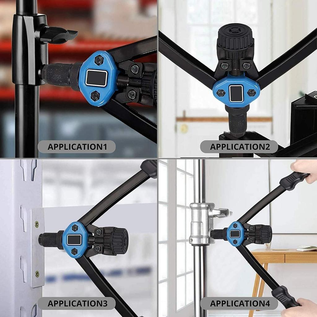 HYCDIYTS Ручной заклепочник Ручная заклепка Заклепка Совместим с Заклепочником Ручной набор заклепочника, Заклепки, Заклепочник, Инструмент, Двуручный инструмент, M3, M4, M5, M6, M8, M10,