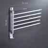Space Aluminum Towel Rack Rotatable Multi-bar Toilet Stainless Steel Bathroom Towel Bar Hardware Pendant Rack