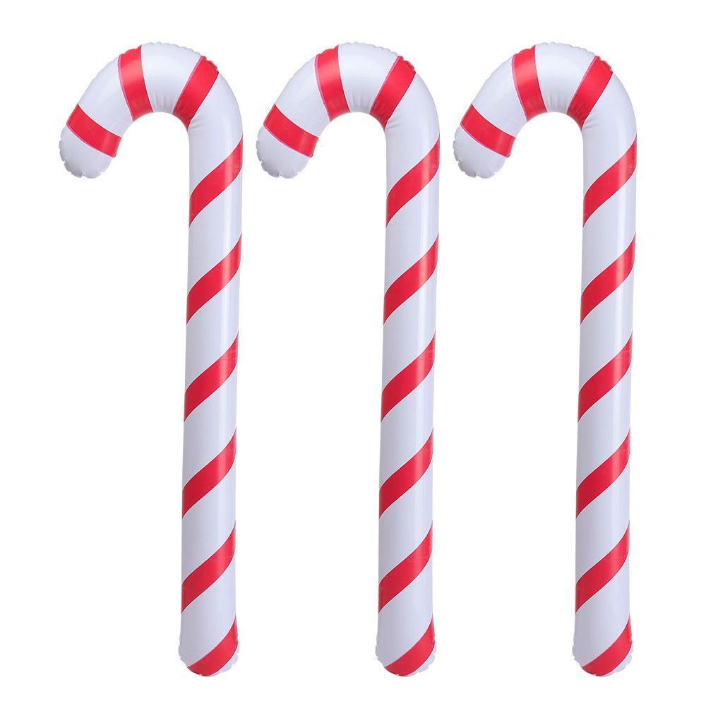 Home Party Balloons Crutch Balloons Santa Claus Walking Stick Inflatable Toys Christmas Candy Cane