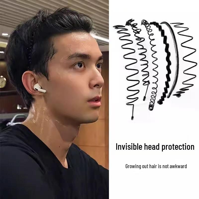 Универсальная стальная проволочная повязка на голову для мужчин и женщин: Трендовый, Невидимый и Идеальный для Спорта, Зачесанные Назад Волосы или Укладки Выбивающихся Волос.