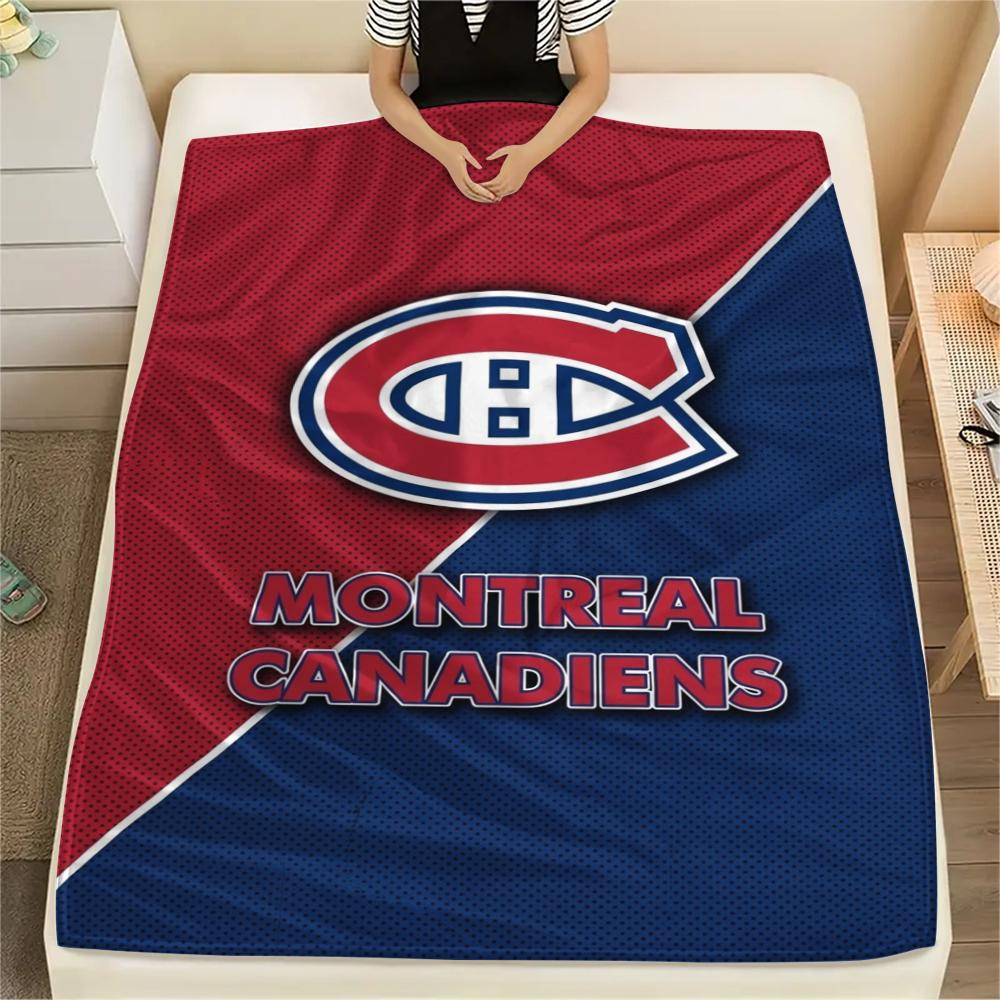 Montreal Canadiens Print Flannel Blanket, High quality Comfortable for All Seasons, Home Decor, Warmth and Comfort, Perfect for Christmas Gifts