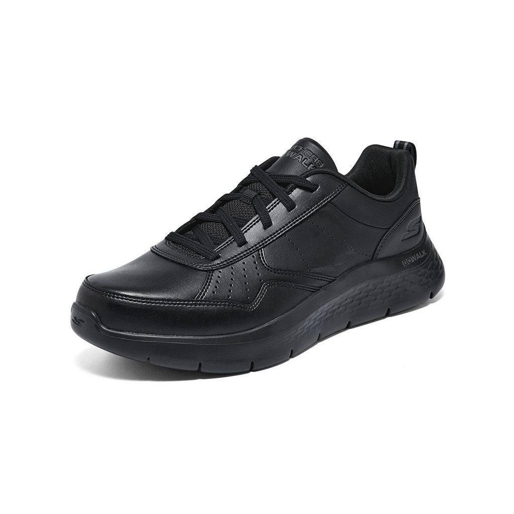 Skechers Go Walk Flex Кожаные Удобные Универсальные Низкие Повседневные Кроссовки Мужские Черные 216499-BBK