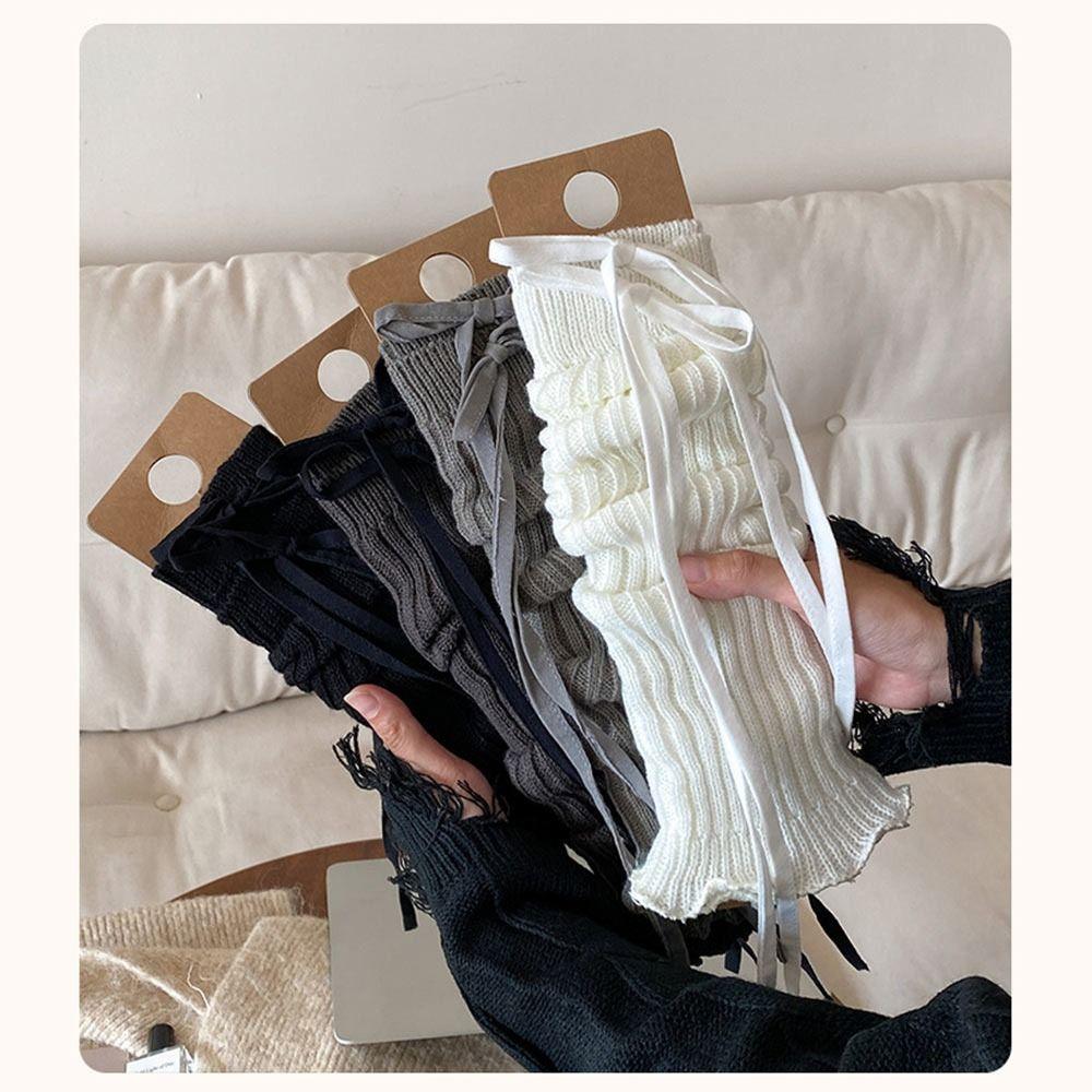 Эластичные чехлы на ноги Вязаные носки в стиле Лолиты Корейский стиль Детские кружевные гетры Зимний сезон