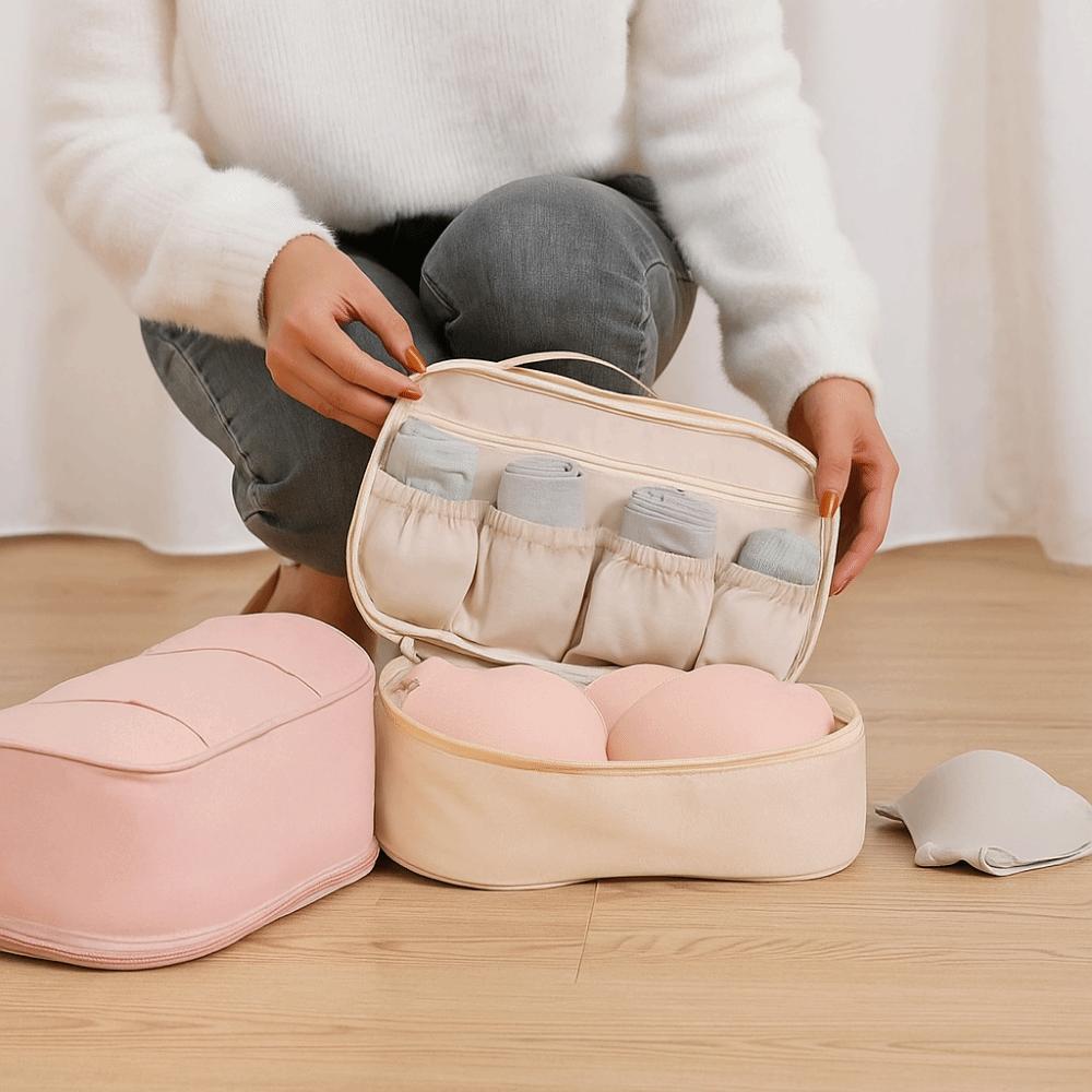 Легкая сумка для хранения бюстгальтеров, пыленепроницаемый упаковочный куб для нижнего белья, сумка для хранения нижнего белья для дома