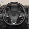 Чехол на руль автомобиля с ручной оплеткой для Renault Megane 4 Kadjar Koleos Talisman Scenic 2016 2017, перфорированная кожа из микрофибры