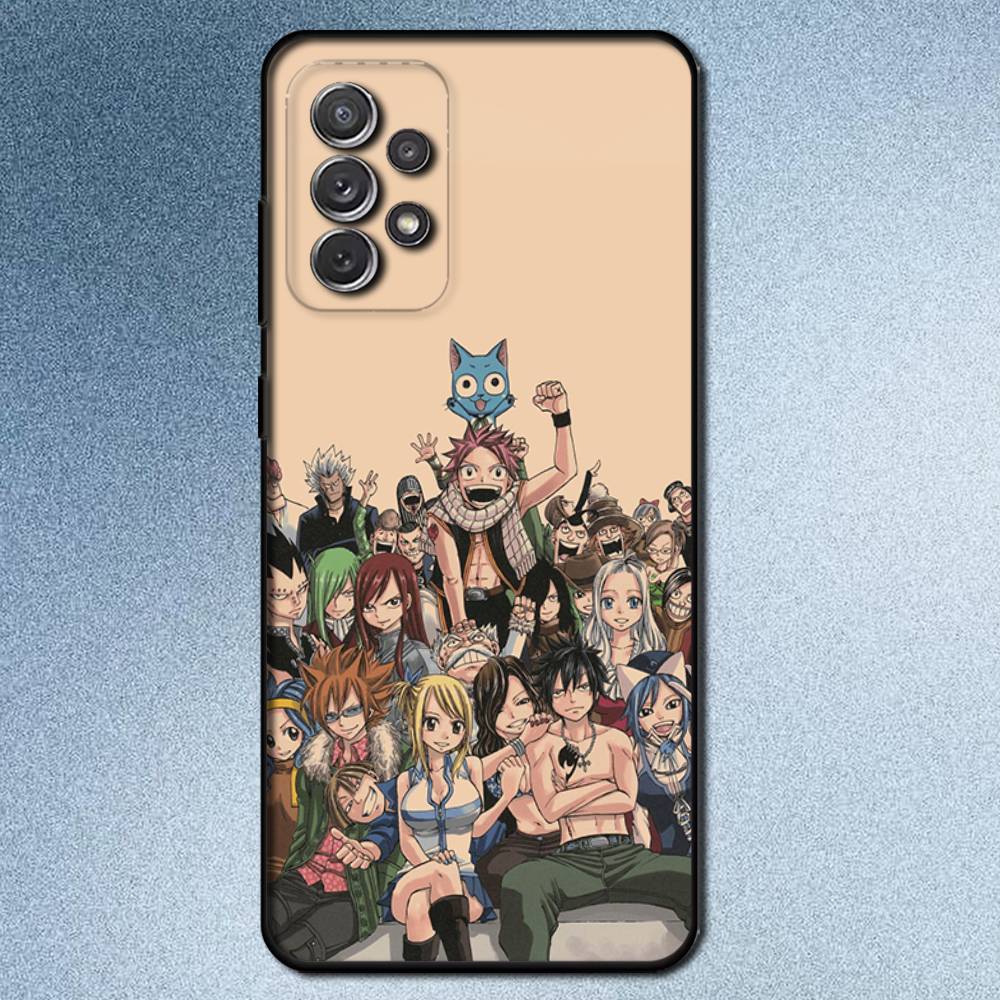 Чехол для телефона с изображением аниме Fairy Tail (Хвост Феи) для Samsung S25, S24, S21, S22, S23, S30, Ultra, S20, Plus, Fe, Lite, Note, 10, 9, 5G Черный