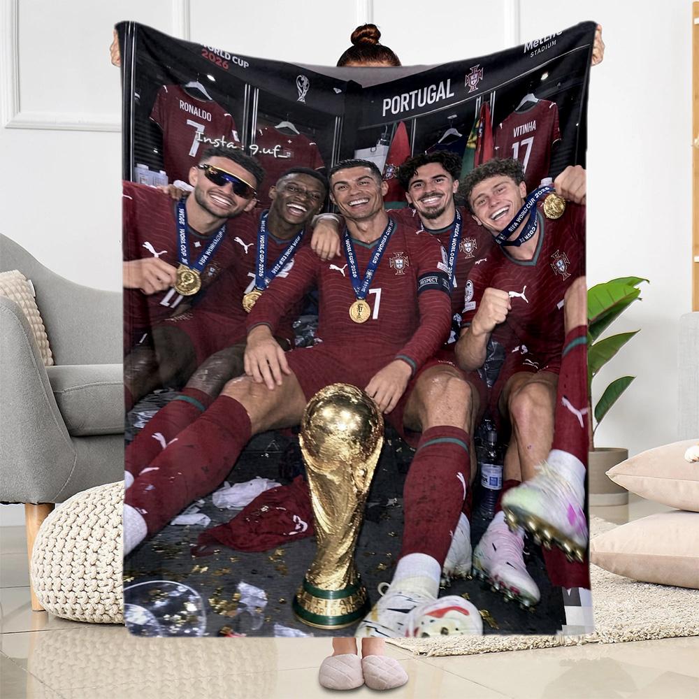 Cristiano Ronaldo Blanket Soft Warm Cozy Perfect For Sofa Bedding Picnics Four Seasons Universal Modern Style