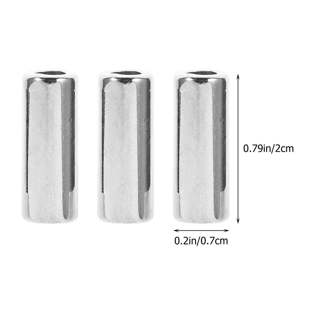 30Pcs Metal Rope Cord Lock Tube Beads Alloy Cylinder Cord Stopper for Drawstring Sweater Hats Plants Basket Lanyard DIY Macrame