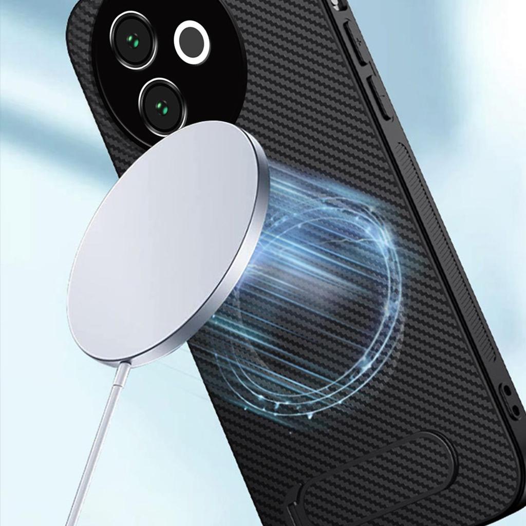 Чехол из ТПУ с текстурой под карбон для TECNO CAMON 30 Pro 5G, с подставкой для просмотра под разными углами, мягкая защитная крышка